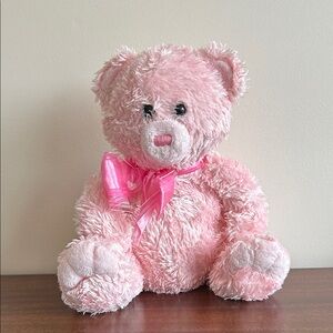 Ty Pink Plush Bear with Bow